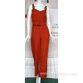 Woven Linen Jumpsuit For Ladies